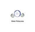 Structural and molecular formula of water molecule